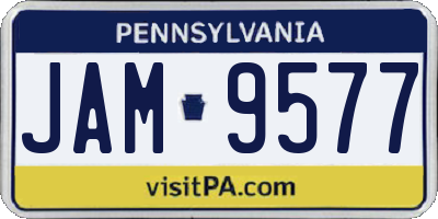 PA license plate JAM9577