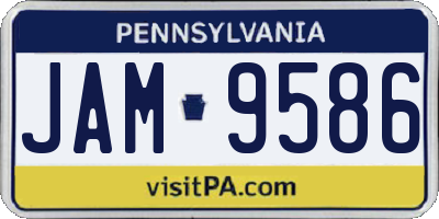 PA license plate JAM9586