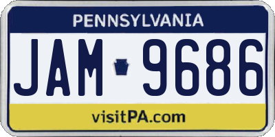 PA license plate JAM9686
