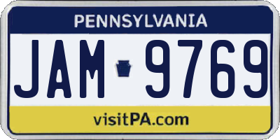 PA license plate JAM9769
