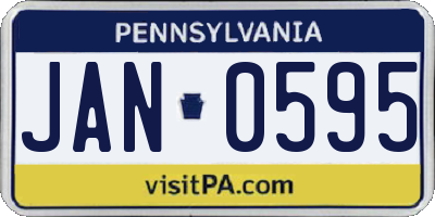 PA license plate JAN0595