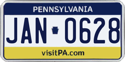 PA license plate JAN0628