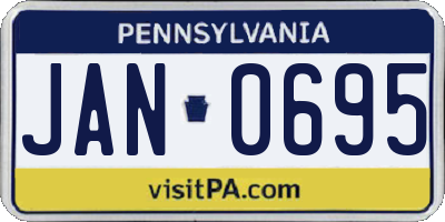 PA license plate JAN0695