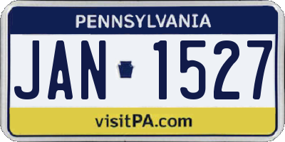 PA license plate JAN1527