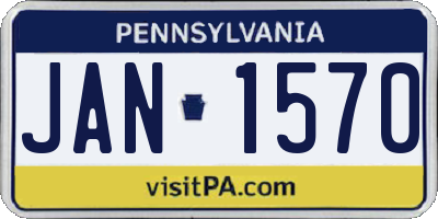 PA license plate JAN1570