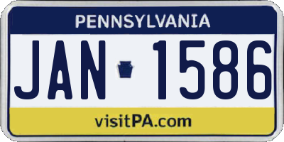 PA license plate JAN1586