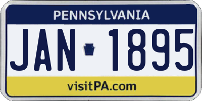 PA license plate JAN1895