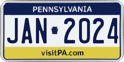 PA license plate JAN2024