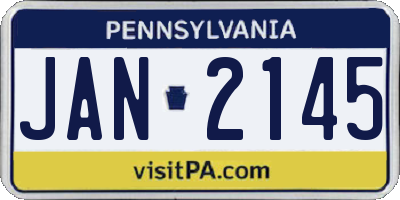 PA license plate JAN2145