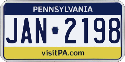 PA license plate JAN2198