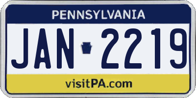 PA license plate JAN2219