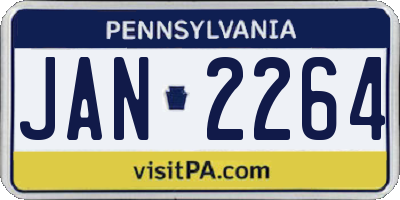 PA license plate JAN2264