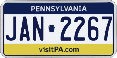 PA license plate JAN2267