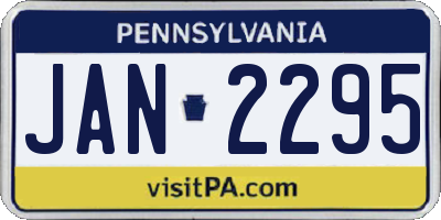 PA license plate JAN2295