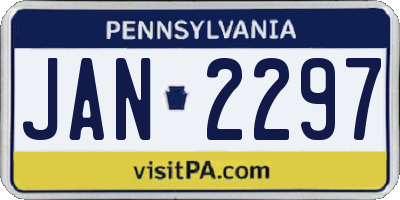 PA license plate JAN2297