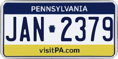 PA license plate JAN2379