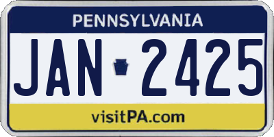 PA license plate JAN2425