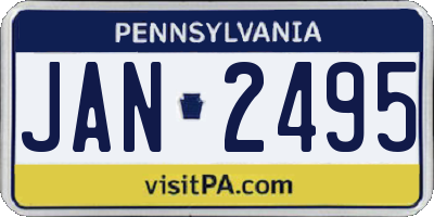 PA license plate JAN2495