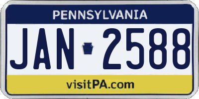 PA license plate JAN2588