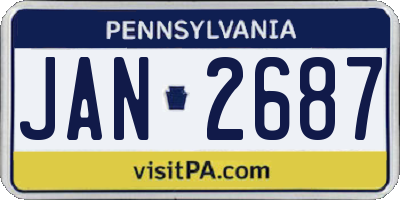 PA license plate JAN2687