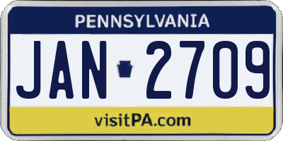 PA license plate JAN2709