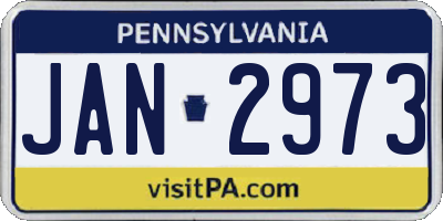 PA license plate JAN2973