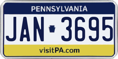 PA license plate JAN3695