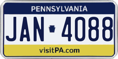 PA license plate JAN4088