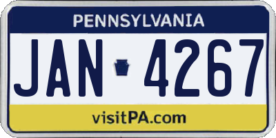 PA license plate JAN4267