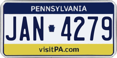 PA license plate JAN4279
