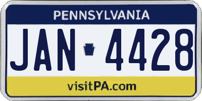 PA license plate JAN4428