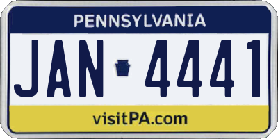PA license plate JAN4441