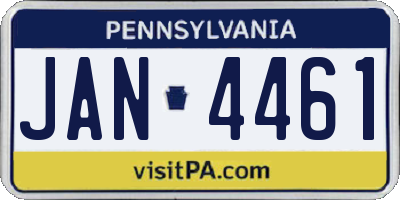 PA license plate JAN4461