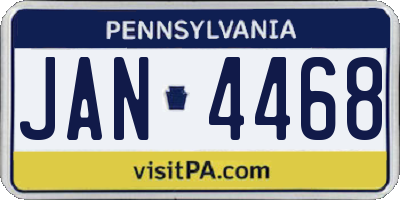 PA license plate JAN4468