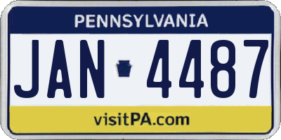 PA license plate JAN4487