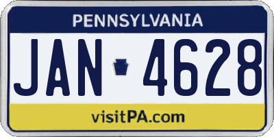 PA license plate JAN4628