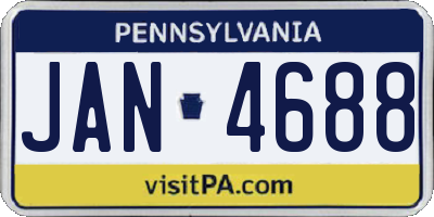 PA license plate JAN4688