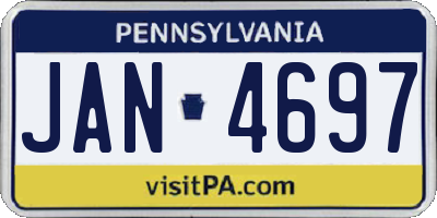PA license plate JAN4697