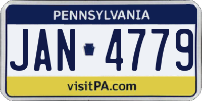 PA license plate JAN4779