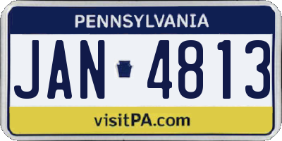 PA license plate JAN4813