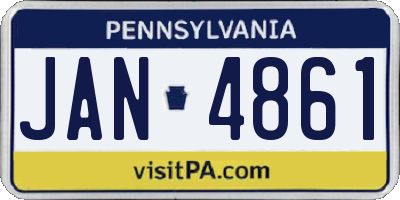 PA license plate JAN4861