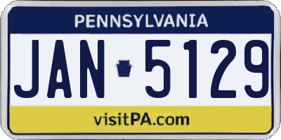 PA license plate JAN5129