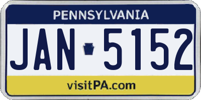 PA license plate JAN5152