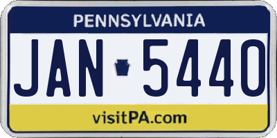 PA license plate JAN5440