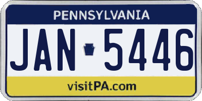 PA license plate JAN5446