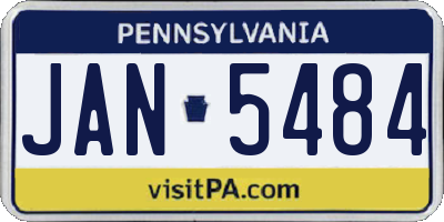 PA license plate JAN5484
