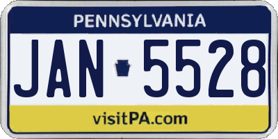 PA license plate JAN5528