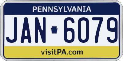 PA license plate JAN6079