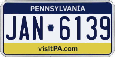 PA license plate JAN6139