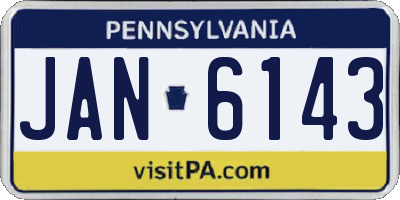 PA license plate JAN6143